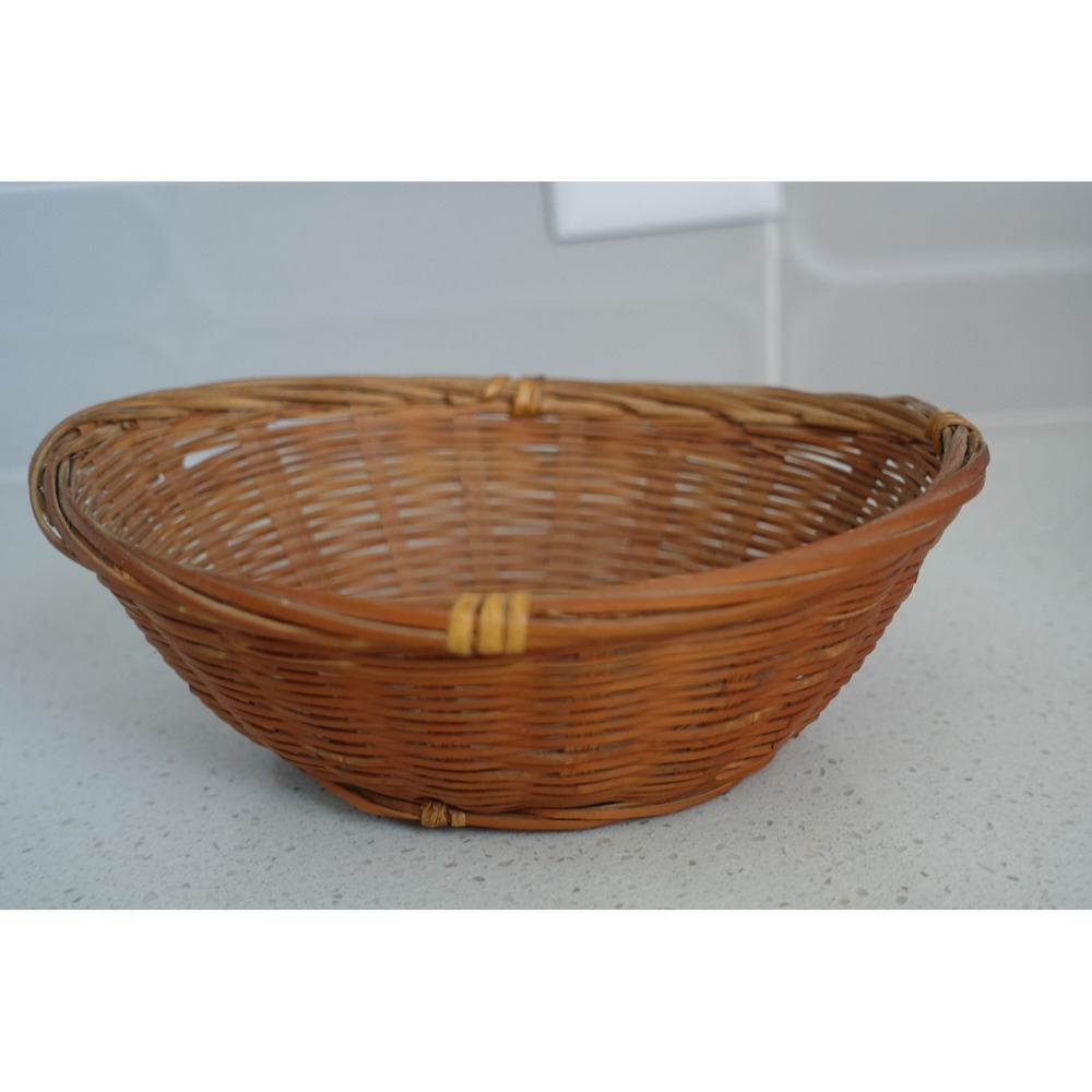 Woven Basket Decorative Bowl‎ Planter Rustic Cottagecore Home Decor